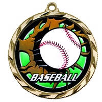 2-1/4" Bright Edge Blast Baseball Medal 022-BM-205
