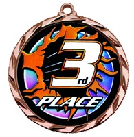 2-1/4" Bright Edge Blast 3rd Place Medal 022-BM-280