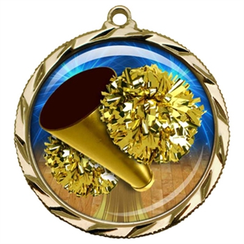 2-1/4" Cheerleading Medal with Epoxy Dome 022-D15