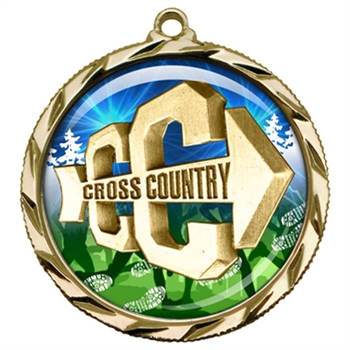 2-1/4" Cross Country Medal with Epoxy Dome 022-D18
