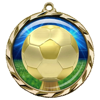 2-1/4" Soccer Medal with Epoxy Dome 022-D30