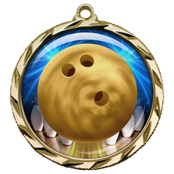 2-1/4" Bowling Medal with Epoxy Dome 022-D60