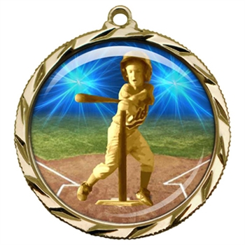 2-1/4" T Ball Tee Ball Medal with Epoxy Dome 022-D82
