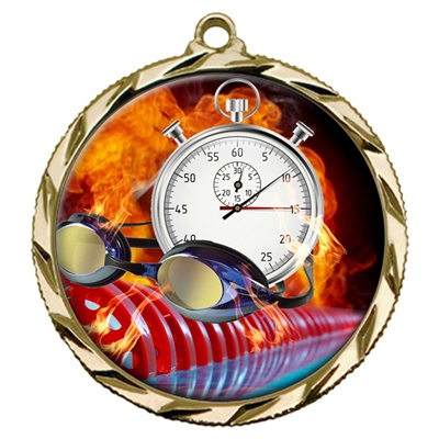 Flame Swimming Medal