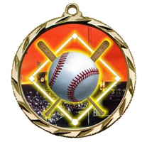 2-1/4" Bright Edge FCL Baseball Diamond Medal 022-FCL5