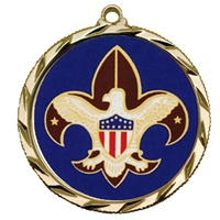 2-1/4" Bright Edge  Boy Scout Medal 022-Ol-3