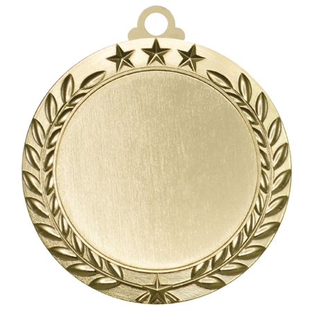 2-3/4" Bright Finish Star Wreath BLANK Insert Medal