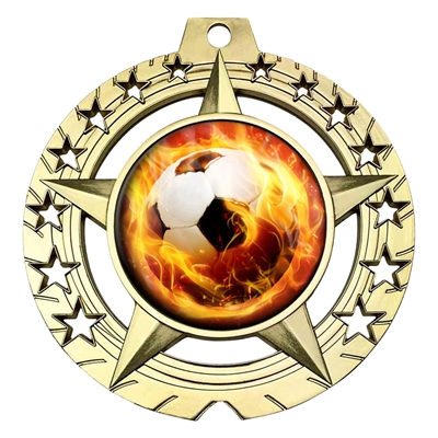 Flame Soccer Medal