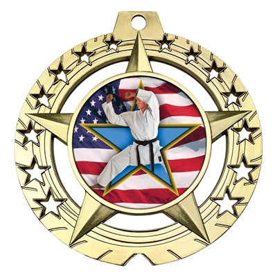 Large 3-3/4" Karate Medal