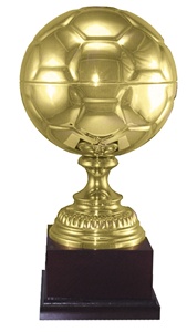 16-1/2" Tall Metal Soccer Trophy