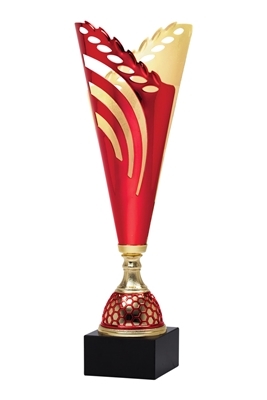 16" Red and Gold Trophy Cup with Marble Base