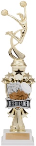 14" All Star Riser Cheerleader Trophy