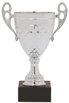 11" Silver Trophy Cup with Marble Base