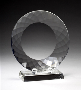 7" Crystal Plate Award Trophy
