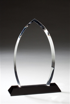 6-1/2" x 9-1/2" Crystal Award Trophy Plaque