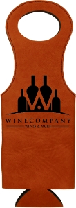 Personalized Rawhide Wine Bag
