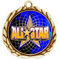 2-1/2" Wreath Color Insert All Star Medal O32A-FCL-402