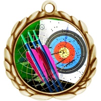 2-1/2" Wreath Color Insert Archery Medal O32A-FCL-404