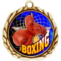 2-1/2" Wreath Color Insert Boxing Medal O32A-FCL-430
