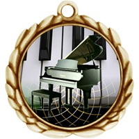 2-1/2" Wreath Color Insert Piano Medal O32A-FCL-524