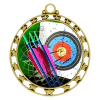 2-1/2" Superstar Color Insert Archery Medal O34A-FCL-404