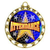 2-1/2" Superstar Color Insert Attendance Medal O34A-FCL-406