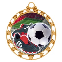 2-1/2" Superstar Color Insert Soccer Cleat Medal O34A-FCL-41