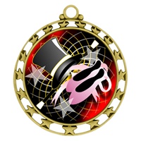 2-1/2" Superstar Color Insert Dance Medal O34A-FCL-450