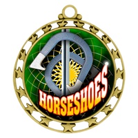 2-1/2" Superstar Color Insert Horse Shoes Medal O34A-FCL-497