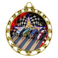 2-1/2" Superstar Color Insert Pinewood Derby Medal O34A-FCL-522