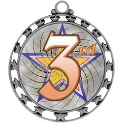 2-1/2" Superstar Color Insert 3rd Place Medal O34A-FCL-583