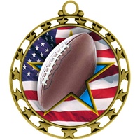 2-1/2" Superstar Flag Football Medal O34A-FCL-714