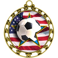 2-1/2" Superstar Flag Soccer Medal O34A-FCL-726