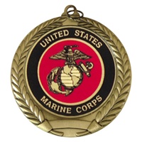 2-3/4" US Marine Corp  Mylar Medal