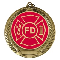 2-3/4" Fire Department Mylar Medal
