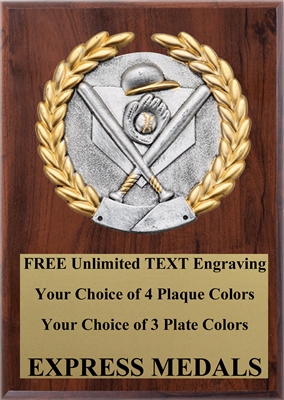 Platinum Baseball Plaque 4x6 & 5x7 PM5102-VL