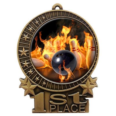 Flame Bowling Medal