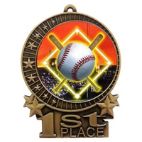 3" Full Color Baseball Diamond Medals