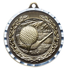 2" PREMIUM Diamond-Cut Golf Medals MDC07