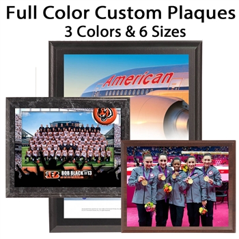 Express Full Color Custom Plaques 3 Colors - 6 Sizes
