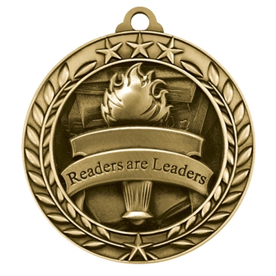 1 3/4" Readers are Leaders Medal