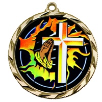 2-1/4" Bright Edge Blast Religious Medal 022-BM-295