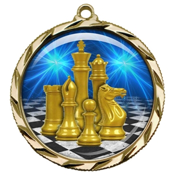 2-1/4" Chess Medal with Epoxy Dome 022-D17