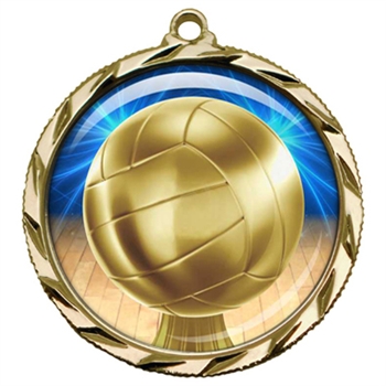 2-1/4" Volleyball Medal with Epoxy Dome 022-D45
