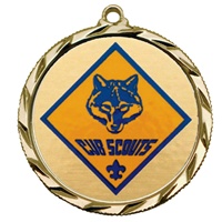 2-1/4" Bright Edge  Cub Scout Medal 022-Ol-48