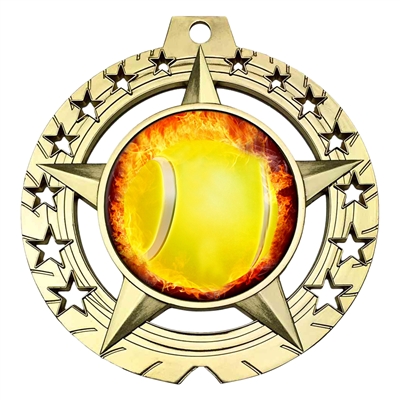 Flame Tennis Medal