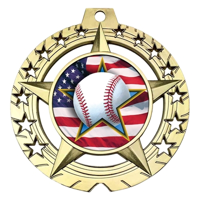 Large 3-3/4" Baseball Medal
