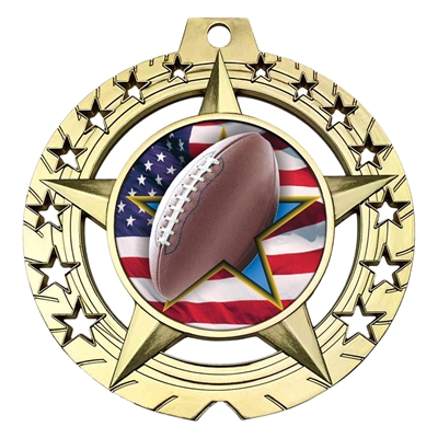 Large 3-3/4" Football Medal