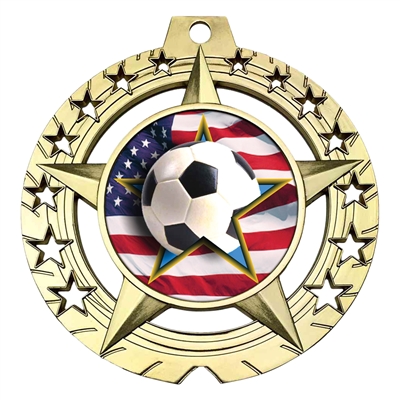 Large 3-3/4" Soccer Medal