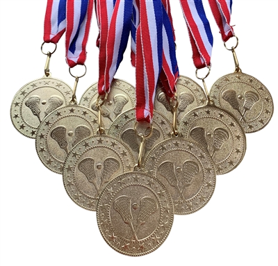 10 pack of 2" Express Series Lacrosse Medal 10pk-DSS017
